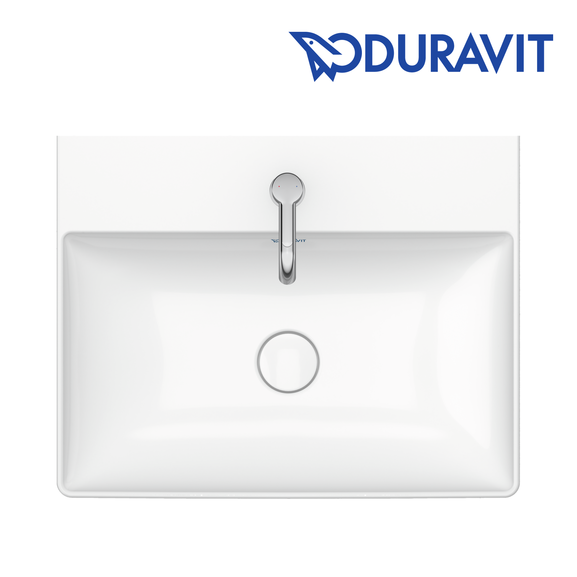2353600041-1 DURAVIT 檯上盆(白)-DuraSquare 單孔 2353600041