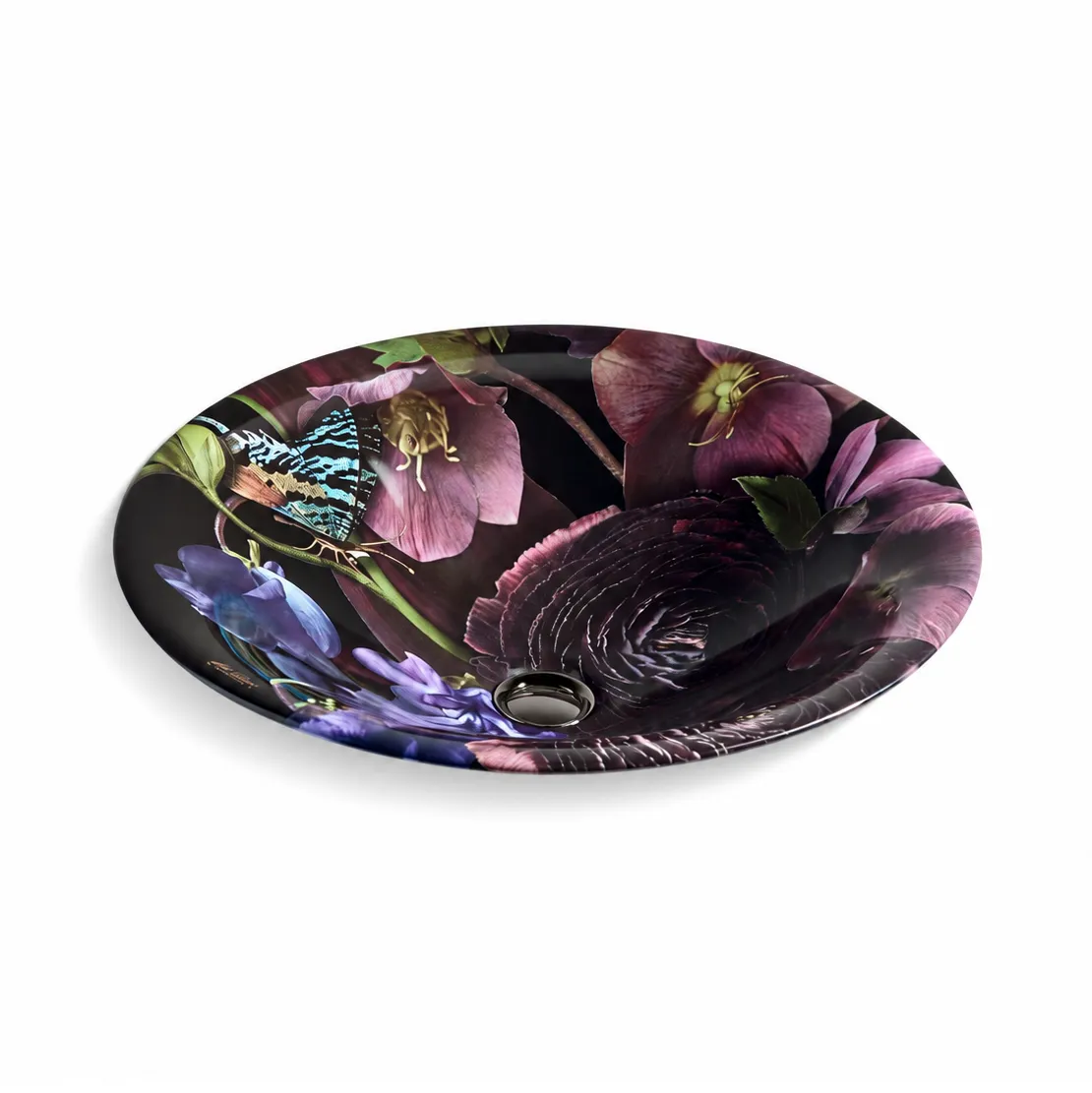KOHLER in Midnight Floral™ on Carillon® Round Wading Pool® 藝術盆(44.9cm) K-30333-DM2-0