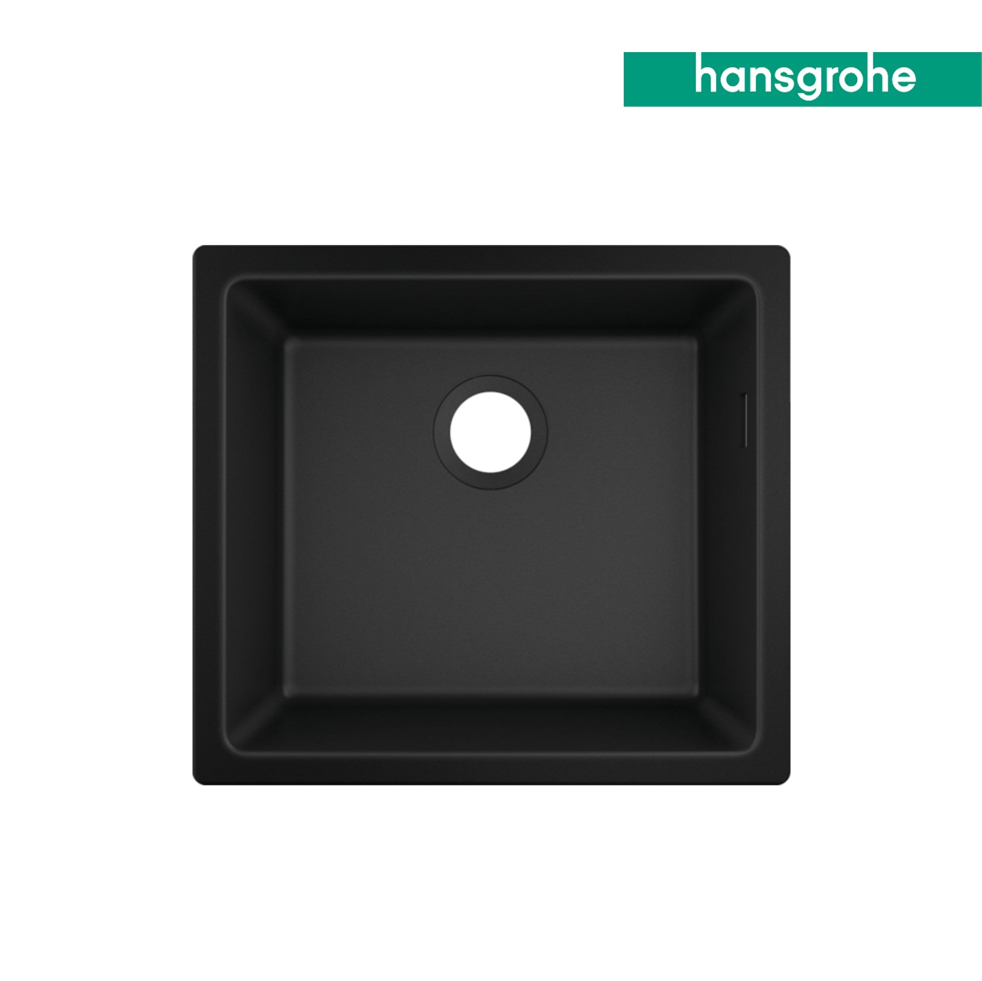 hansgrohe S51下嵌花崗岩單槽-墨黑/岩灰(50cm) 43431+43927-000