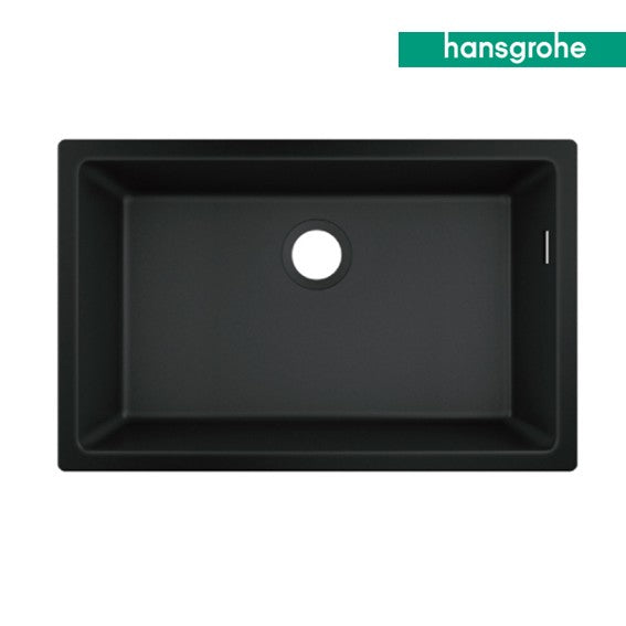 hansgrohe S51下嵌花崗岩單槽-墨黑(71cm) 43432-170+43927-000