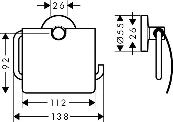 4_f185e8ee-3010-4cb8-b26c-ccf50237649d hansgrohe Logis Universal 衛生紙架 41723