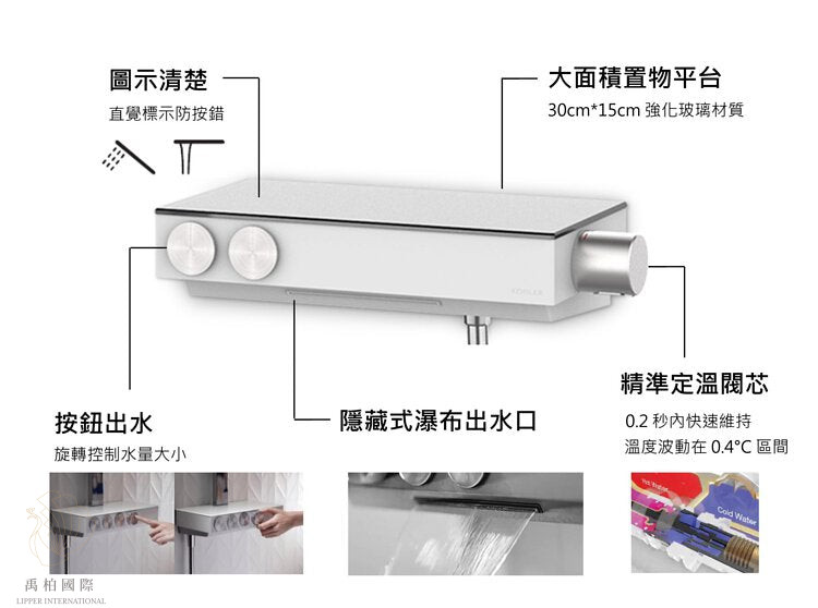 KOHLER Urbanity 附牆沐浴龍頭 K-23748T-9-CP