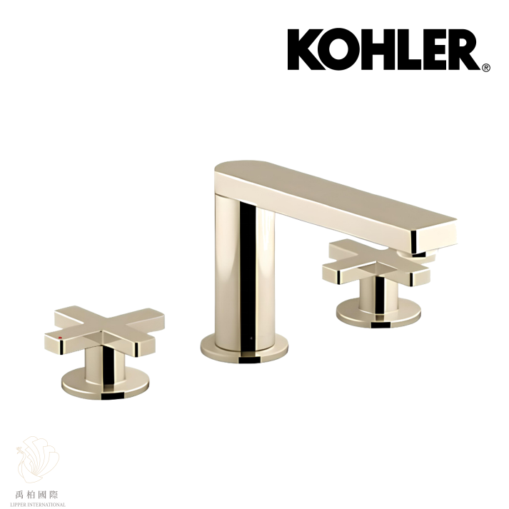 6_8ed04881-7e26-4ffe-b06a-2e7dd784eec5 KOHLER Composed 三孔十字臉盆龍頭(法藍金) K-73060T-3-AF