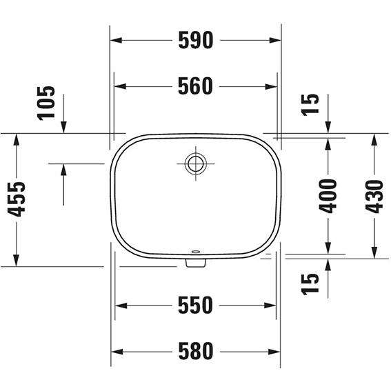 DURAVIT 下崁盆 D-Code(白) 0338560000