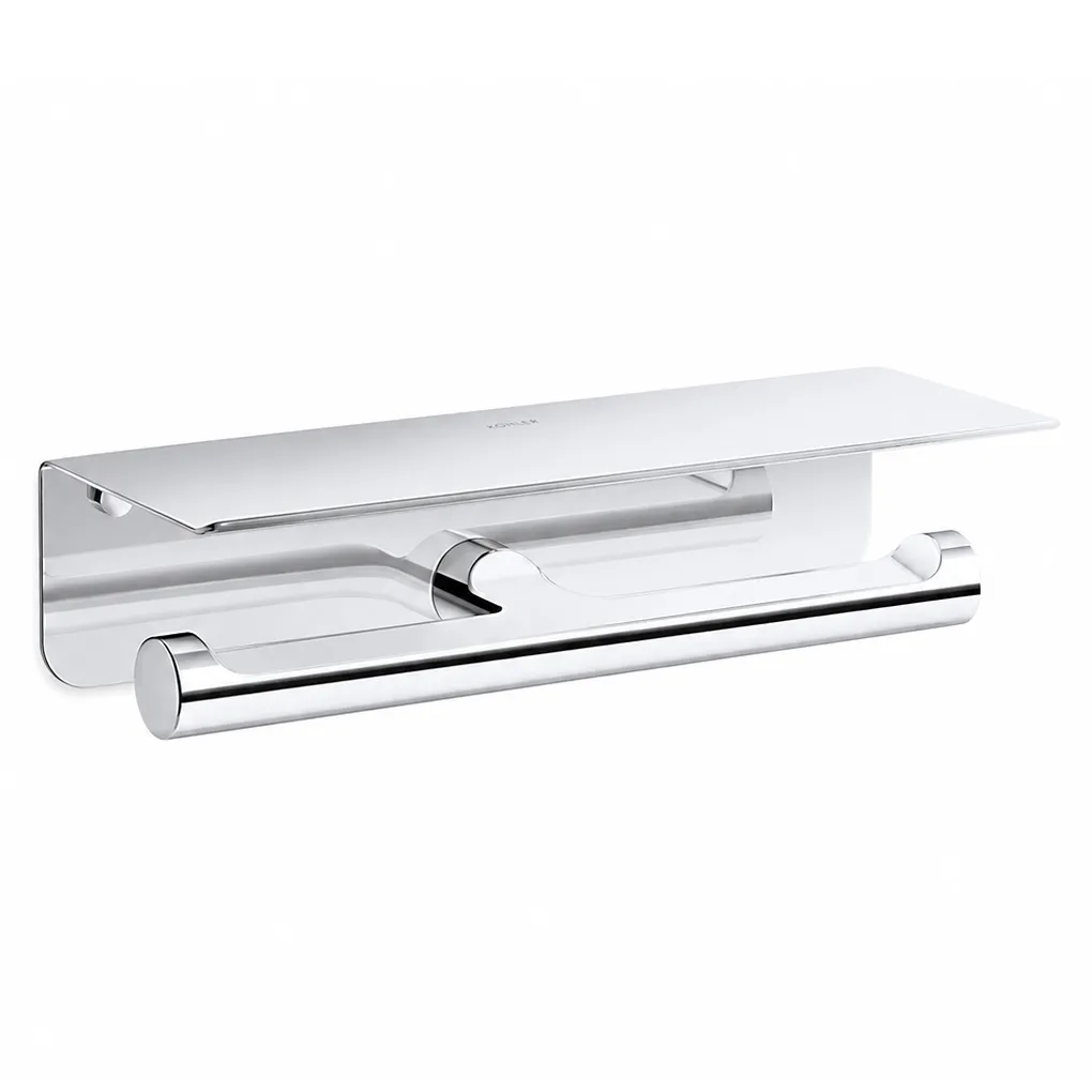 KOHLER July 雙廁紙架附置物平台(亮鉻) K-29229T-CP