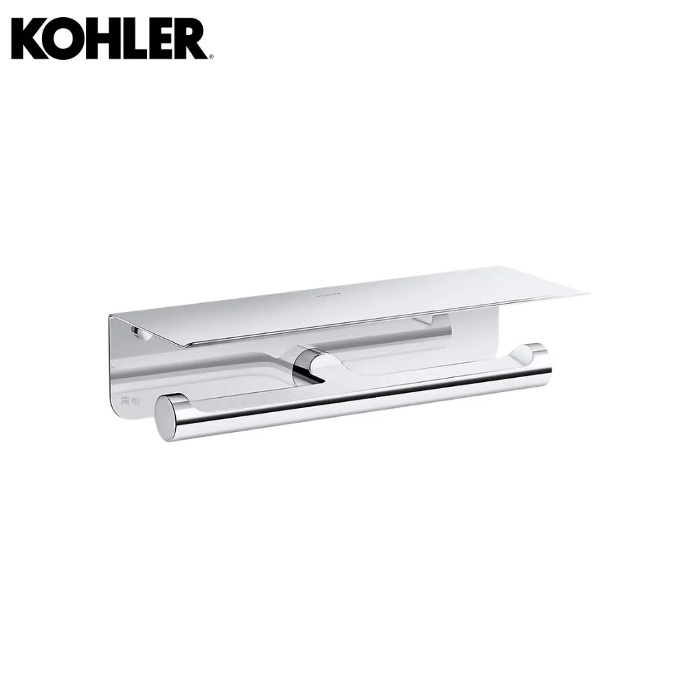 KOHLER July 雙廁紙架附置物平台(亮鉻) K-29229T-CP