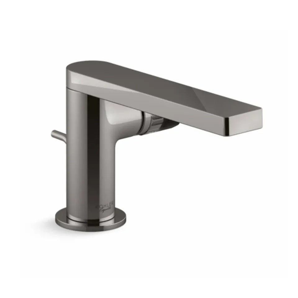 KOHLER Composed K-73050T-7GCH-TT 鈦空銀面盆龍頭與水墨灰琉璃把手官方產品照