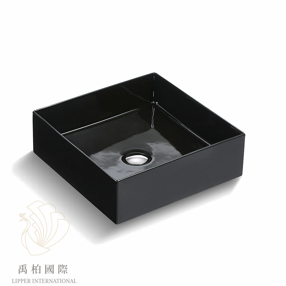 original-1070 KOHLER Mica方形獨立盆 黑(39cm) K-90011T-7