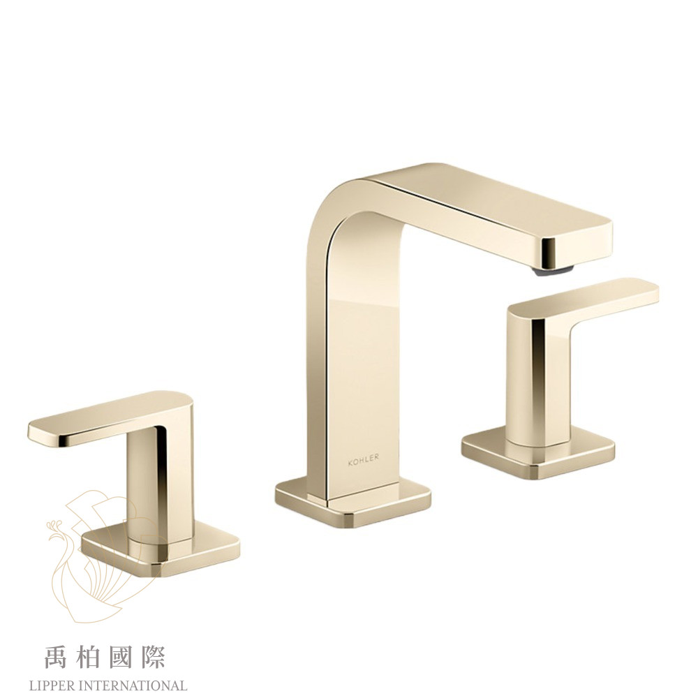 KOHLER Parallel三孔臉盆龍頭 法藍金 K-23484T-4-AF