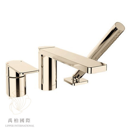 original-1123 KOHLER Parallel三孔浴缸龍頭 法蘭金K-23488T-4-AF