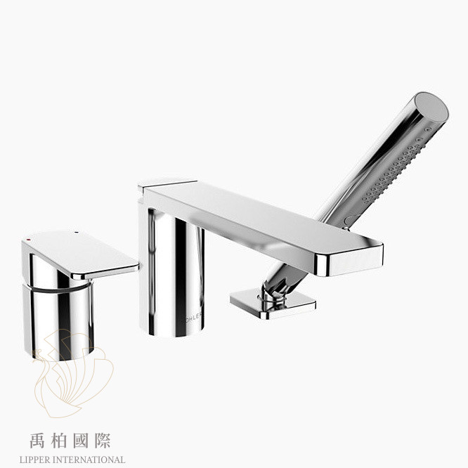 original-1124 KOHLER Parallel三孔浴缸龍頭 鉻色K-23488T-4-CP