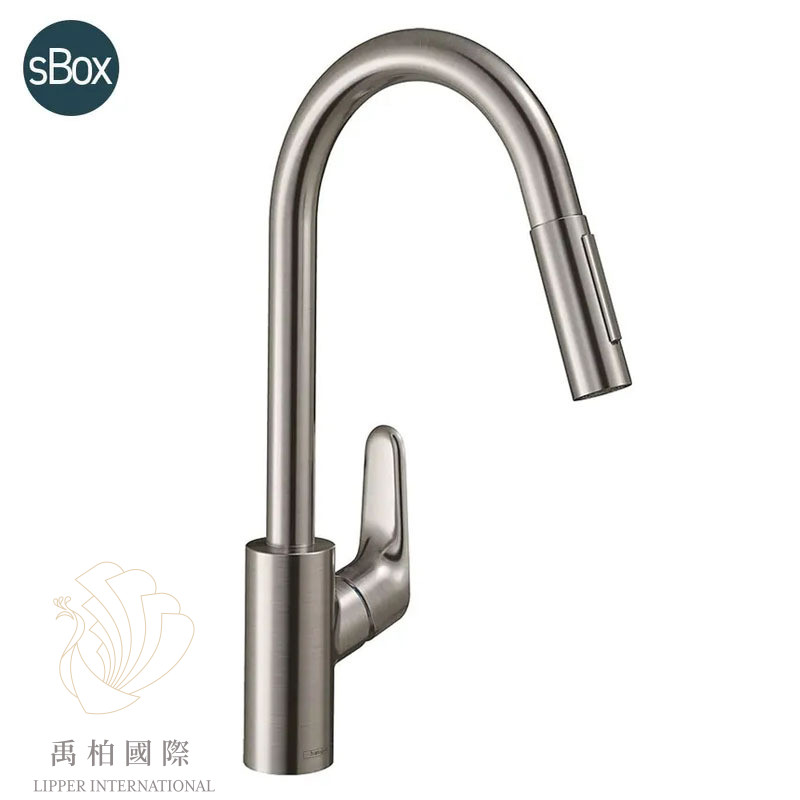 hansgrohe Focus M41 伸縮廚房龍頭(sBox)-不鏽鋼色 73880800