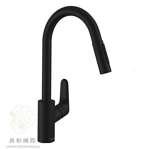 Hansgrohe Focus M41 伸縮廚房龍頭-霧黑 31815670