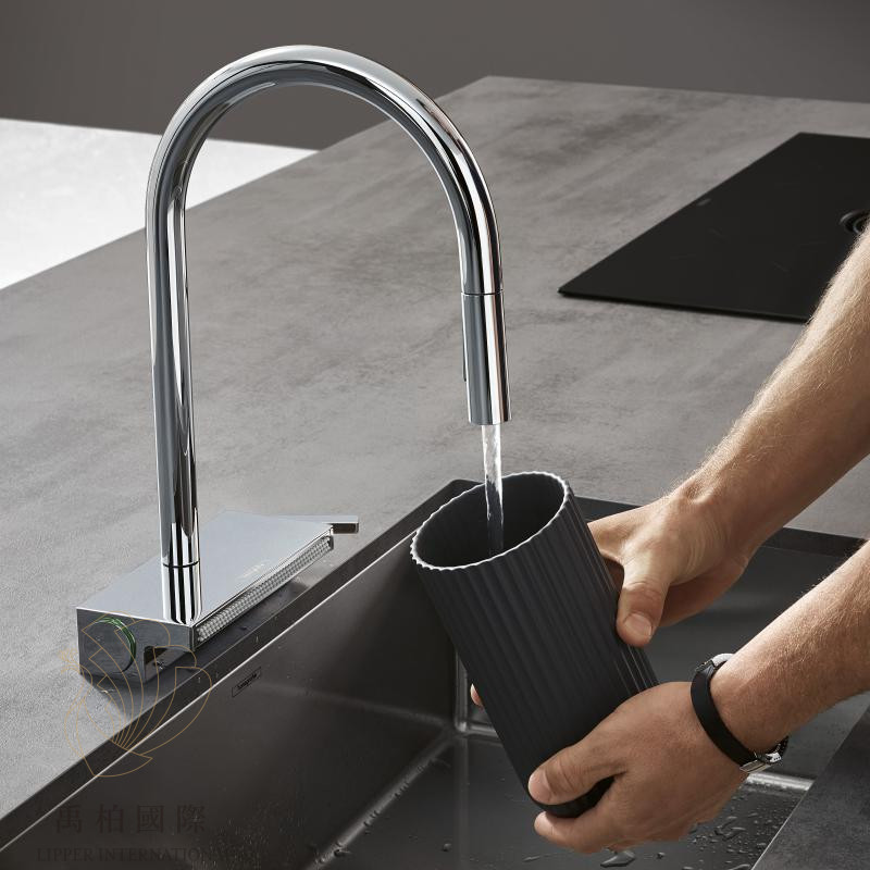 original-1166 hansgrohe Aquno Select M81伸縮廚房龍頭-不鏽鋼色 73837801