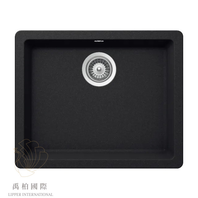 original-1331 Hafele海福樂 55cm花崗岩水槽Quadro N100瑪瑙黑 570.34.280