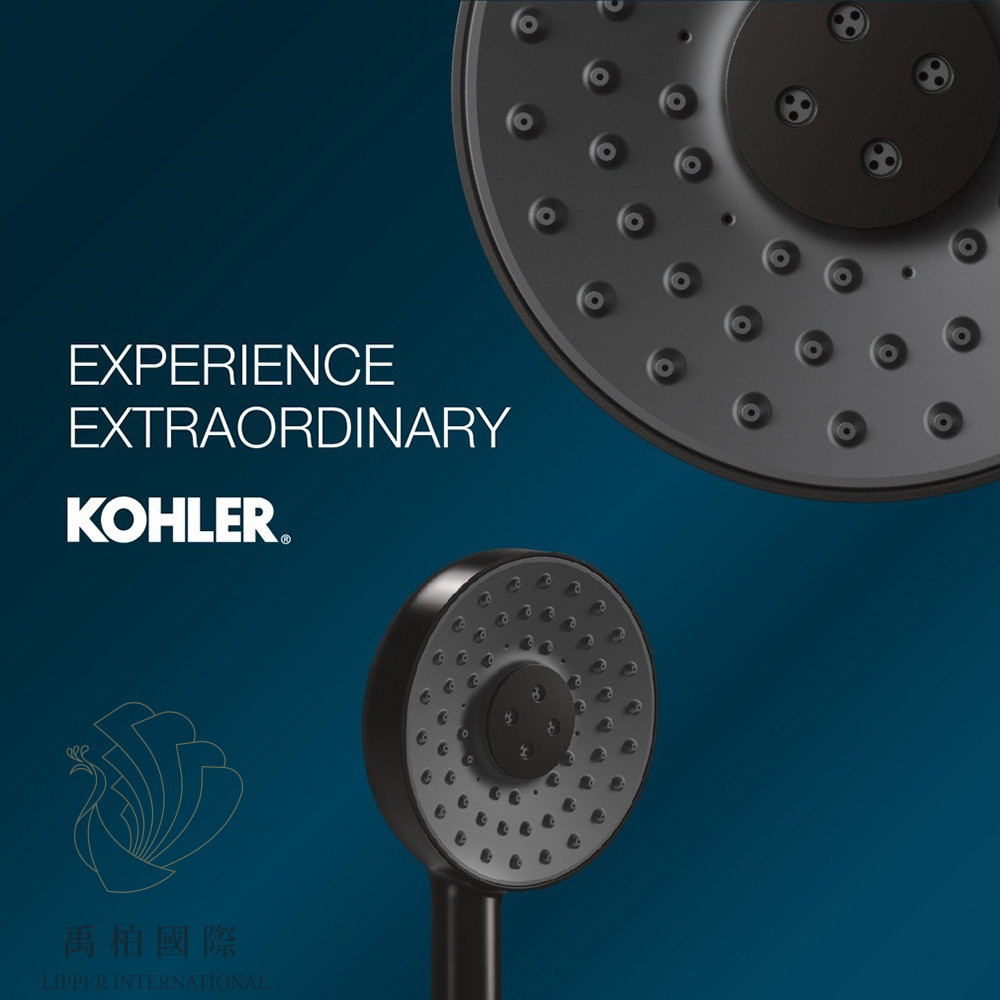 KOHLER Anthem恆溫浴缸淋浴龍頭 霧黑 K-26327T-9-BL