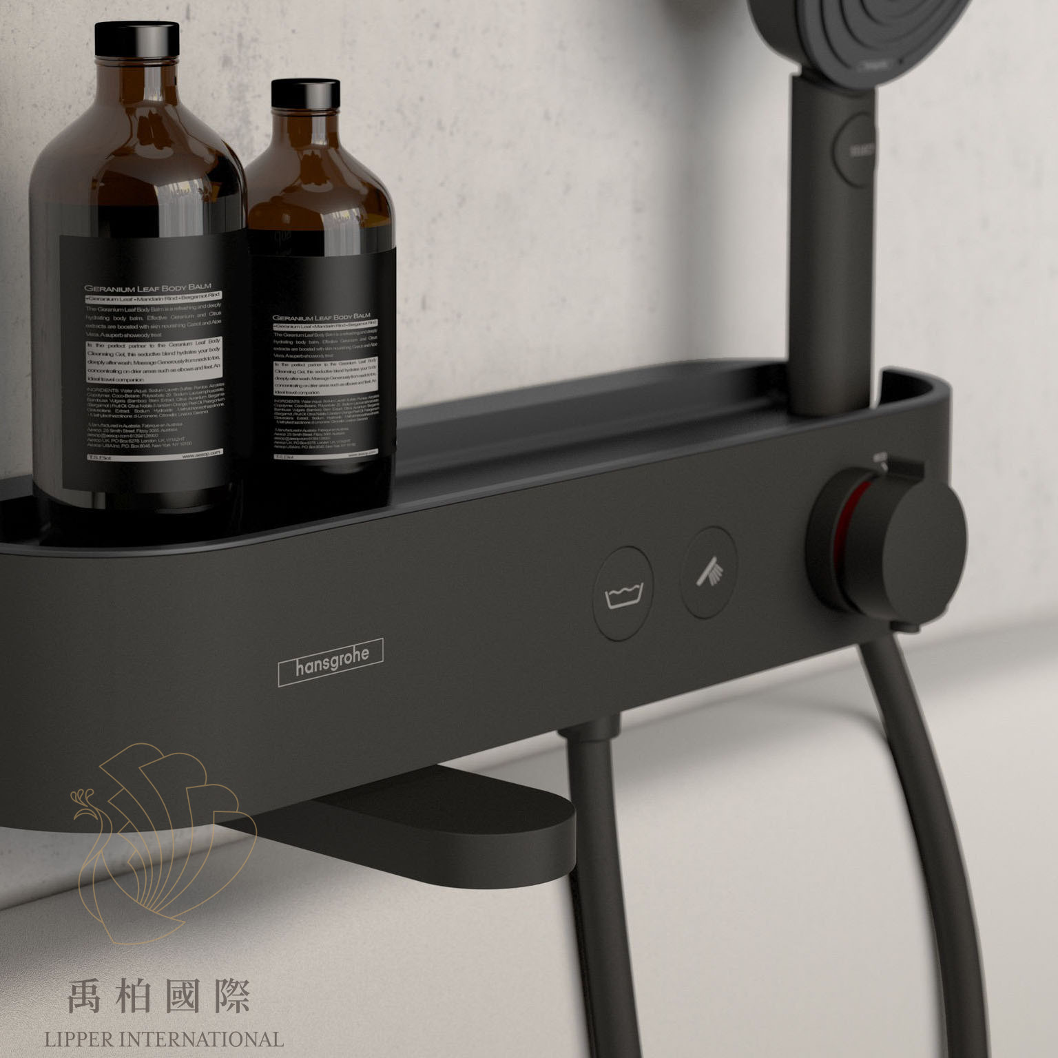 hansgrohe Pulsify恆溫浴缸淋浴龍頭 霧黑24340670