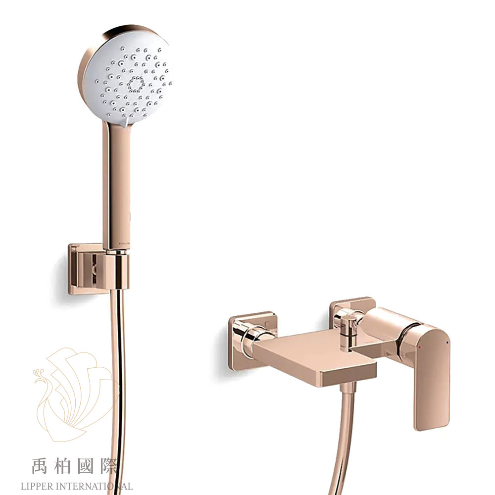 KOHLER Parallel浴缸淋浴龍頭組 玫瑰金 K-23494T-4-RGD