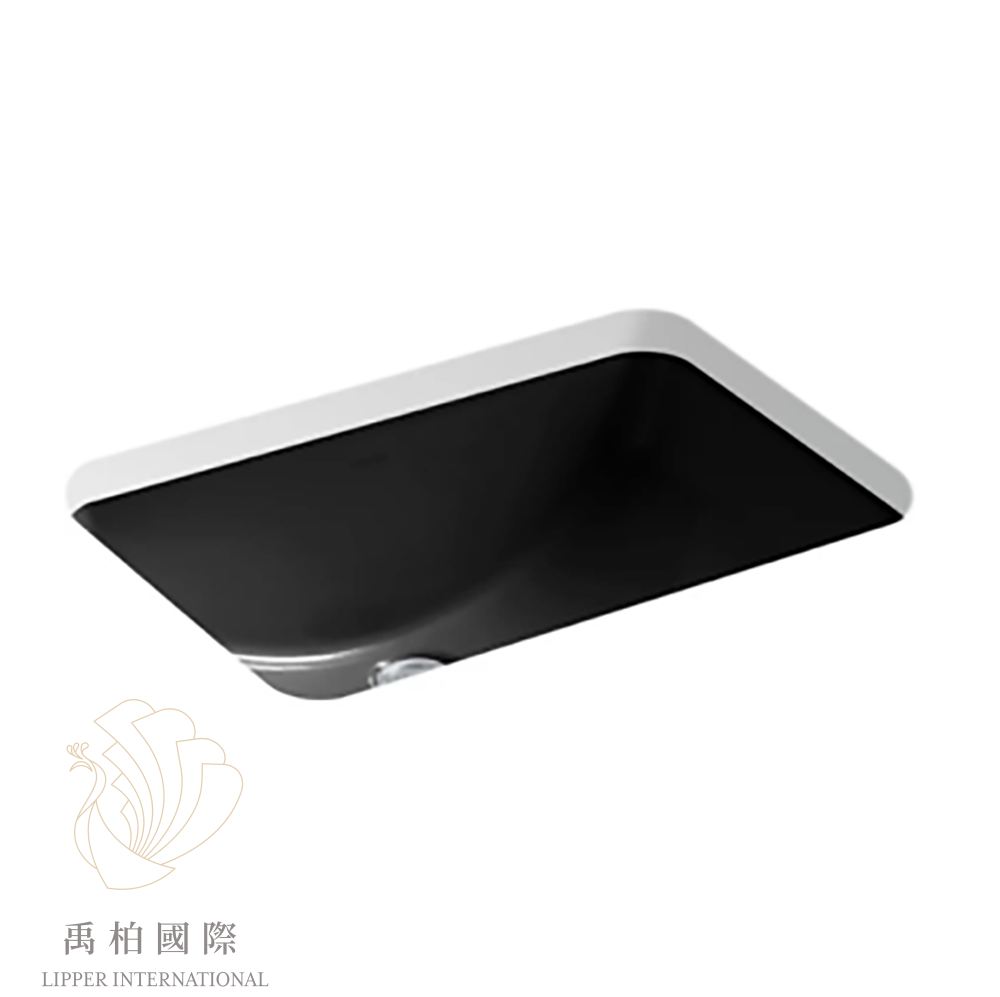 KOHLER Ladena 方型下崁盆(47cm) 黑色 K-2214X-7