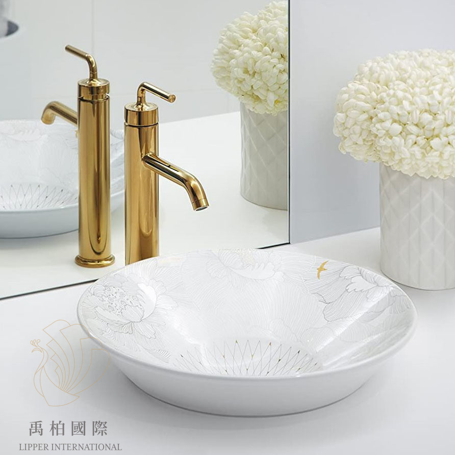 original-748 (限量)KOHLER Empress Bouquet 彩繪獨立盆(42cm) K-14223T-SMC-0