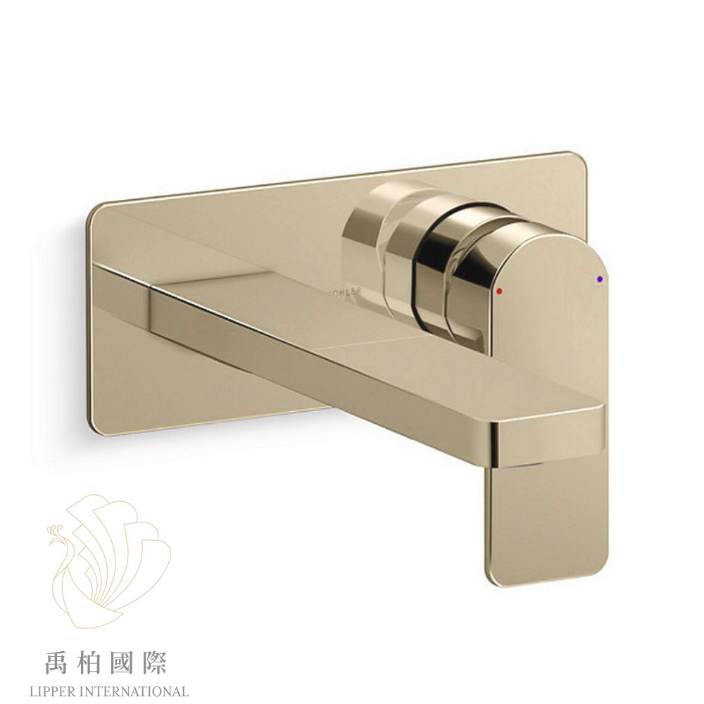KOHLER Parallel 壁出水臉盆龍頭-法蘭金 K-22567T-B4-AF