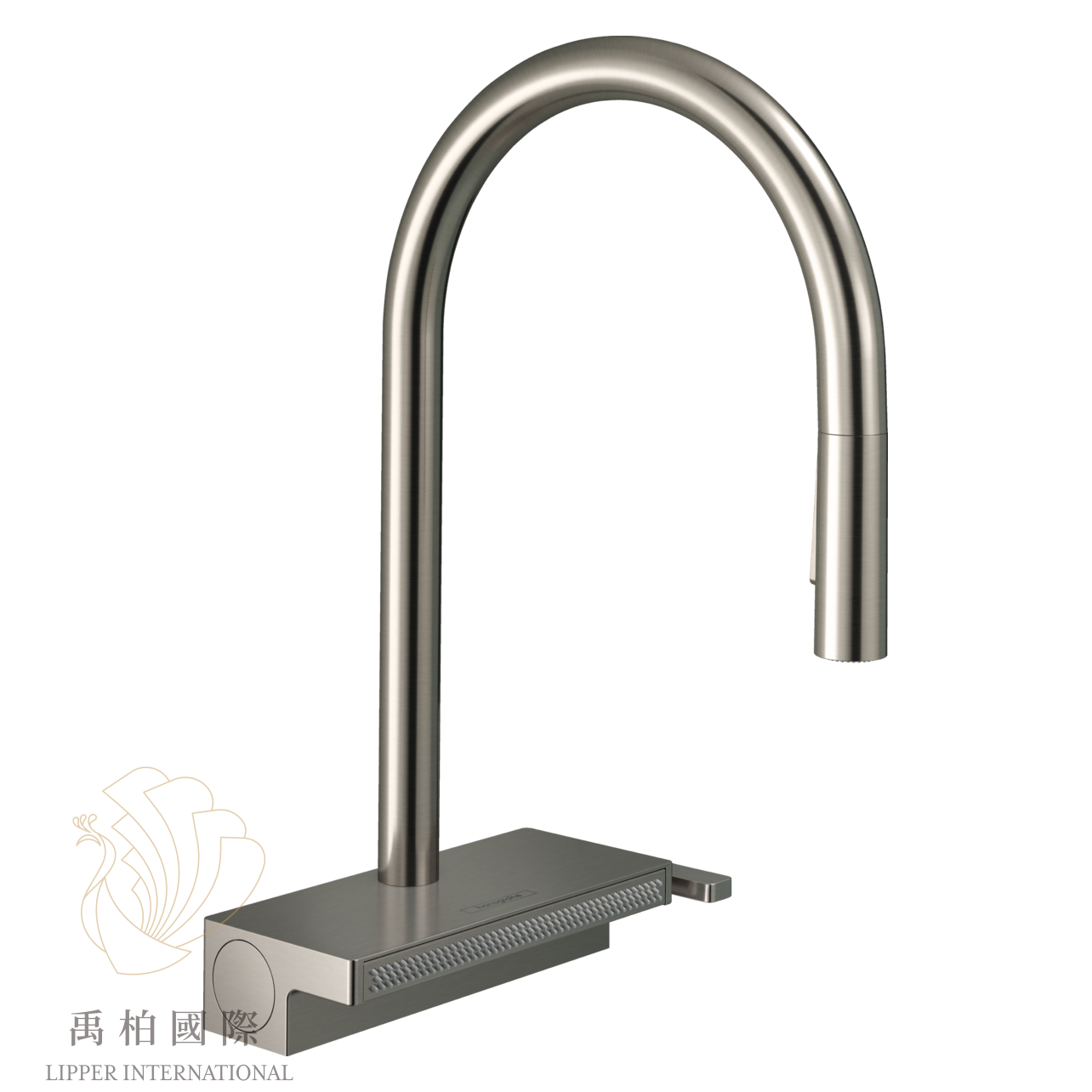 hansgrohe Aquno Select M81伸縮廚房龍頭-不鏽鋼色 73837801