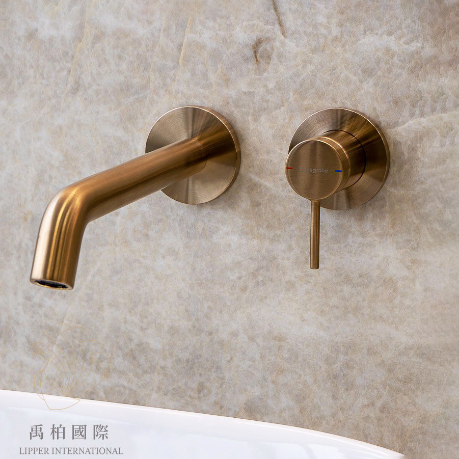 original-809 Hansgrohe Tecturis S 壁出水臉盆龍頭-霧金 73351140