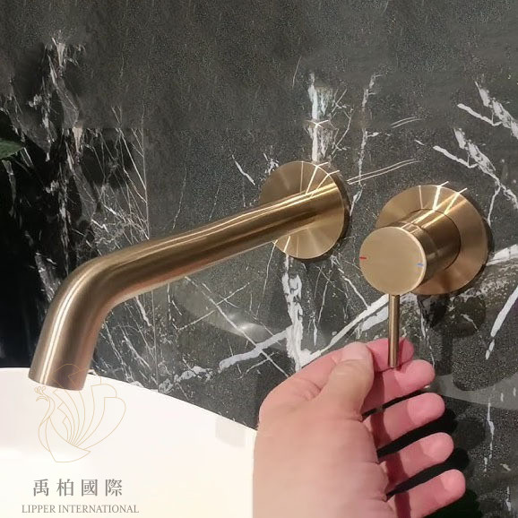 original-810 Hansgrohe Tecturis S 壁出水臉盆龍頭-霧金 73351140
