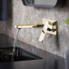 original-946 KOHLER Parallel 壁出水臉盆龍頭-法蘭金 K-22567T-B4-AF