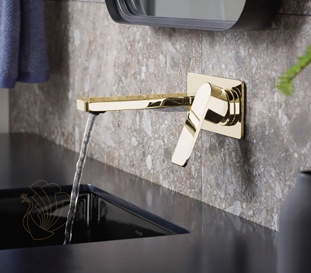 original-946 KOHLER Parallel 壁出水臉盆龍頭-法蘭金 K-22567T-B4-AF