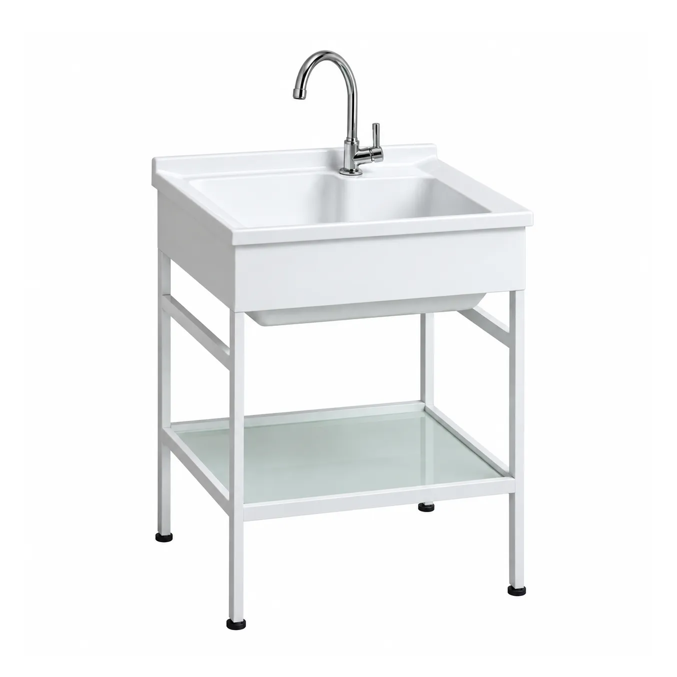 C60 (4) 實心人造石洗衣槽附架座(60cm) R-055-C60