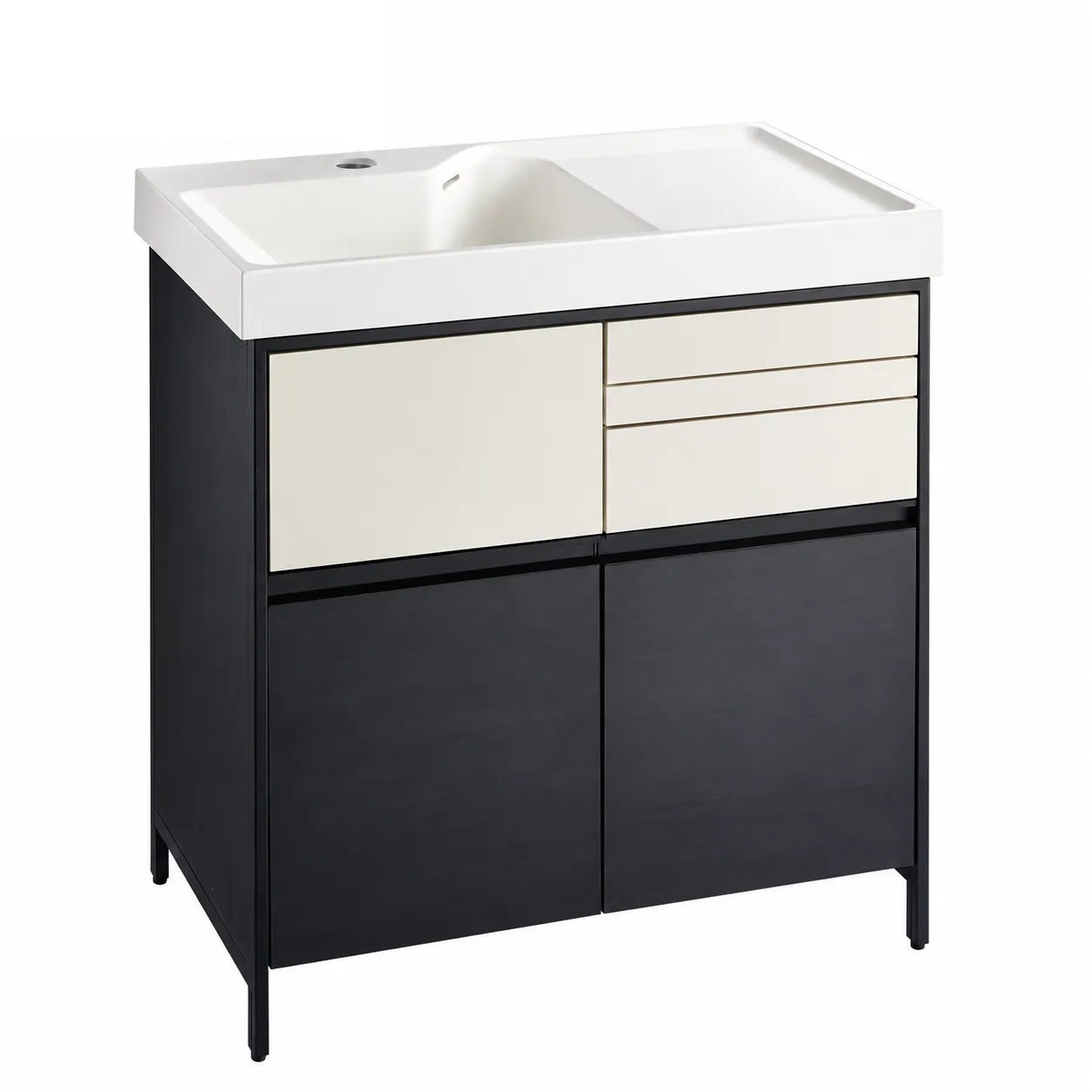 KOHLER MAXISPACE 2.0 浴櫃盆組 - 3D黑木紋(80cm) K-23799T-B3D_K-24369T-1